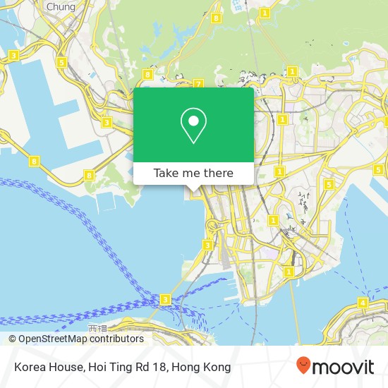 Korea House, Hoi Ting Rd 18 map