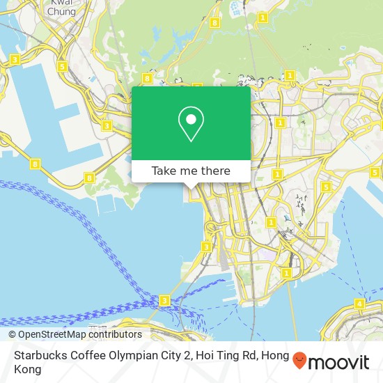 Starbucks Coffee Olympian City 2, Hoi Ting Rd map