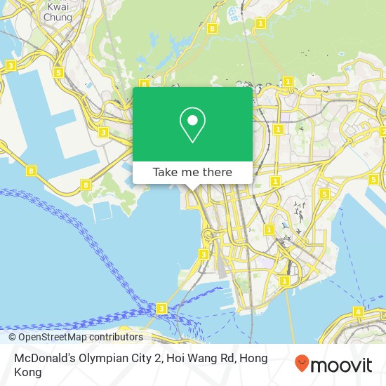McDonald's Olympian City 2, Hoi Wang Rd map