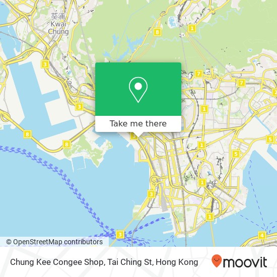 Chung Kee Congee Shop, Tai Ching St map
