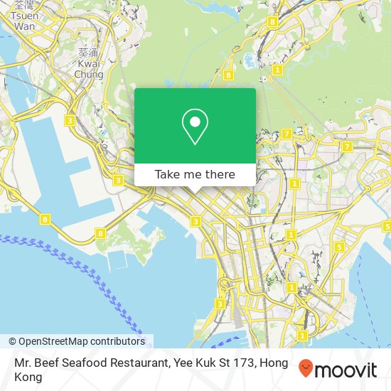 Mr. Beef Seafood Restaurant, Yee Kuk St 173 map