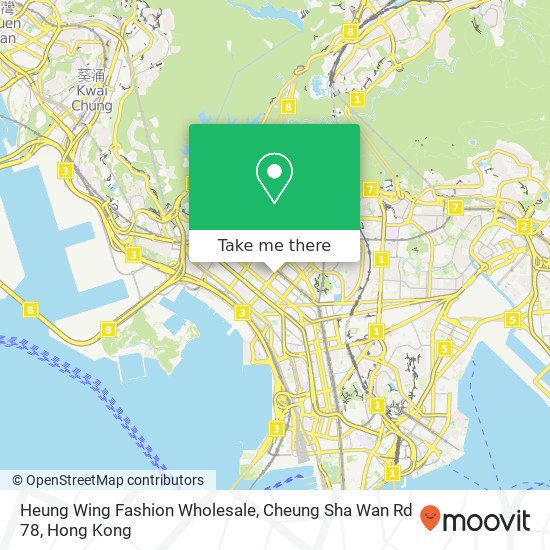 Heung Wing Fashion Wholesale, Cheung Sha Wan Rd 78地圖