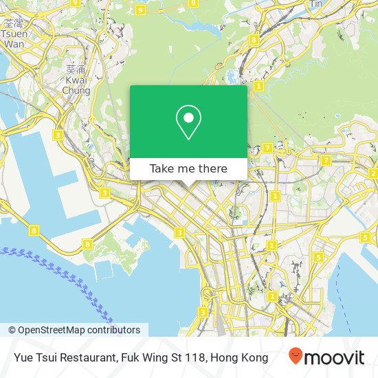 Yue Tsui Restaurant, Fuk Wing St 118 map