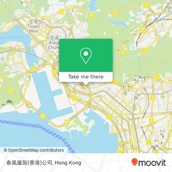 春風服裝(香港)公司, Qing Shan Dao 682 map
