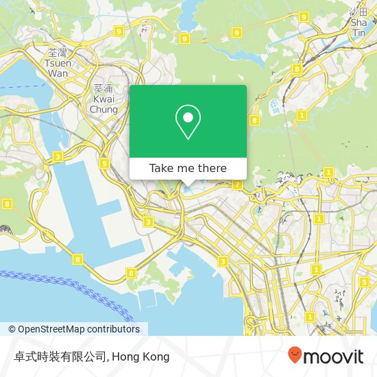 卓式時裝有限公司, Qing Shan Dao 479 map
