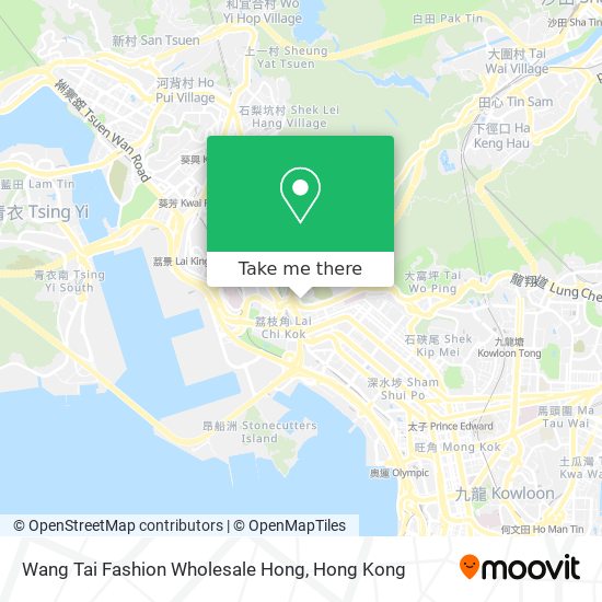 Wang Tai Fashion Wholesale Hong map