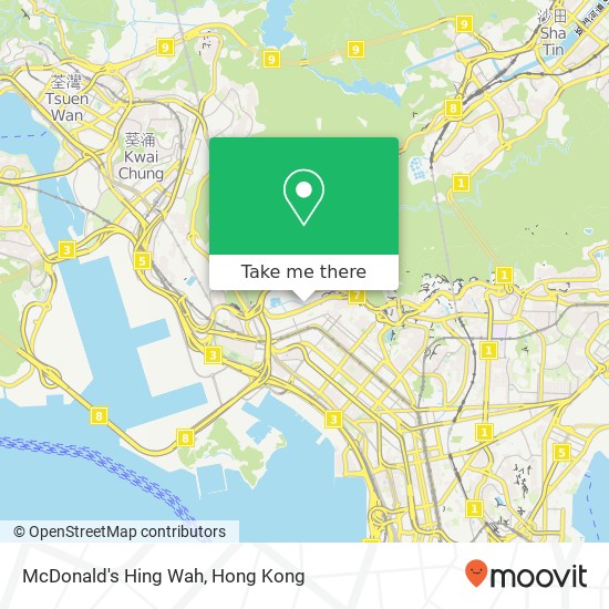 McDonald's Hing Wah, Un Chau St 416 map