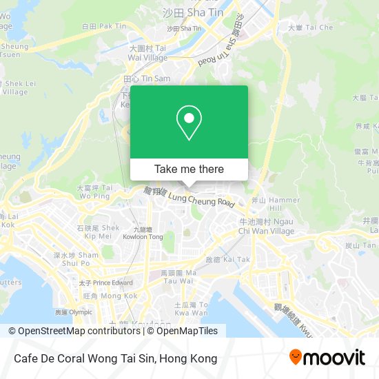 Cafe De Coral Wong Tai Sin map