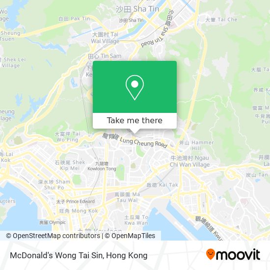 McDonald's Wong Tai Sin map