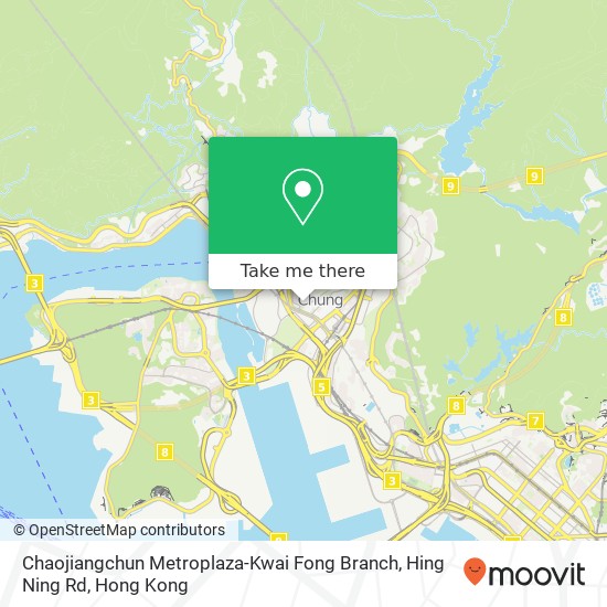 Chaojiangchun Metroplaza-Kwai Fong Branch, Hing Ning Rd map