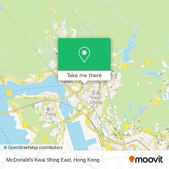 McDonald's Kwai Shing East map