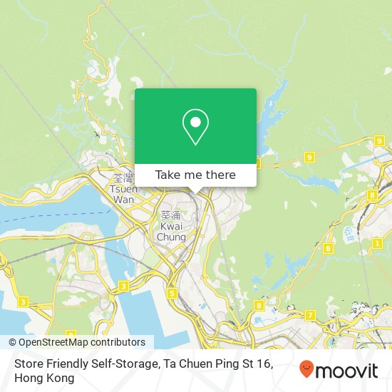 Store Friendly Self-Storage, Ta Chuen Ping St 16 map
