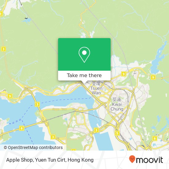 Apple Shop, Yuen Tun Cirt map