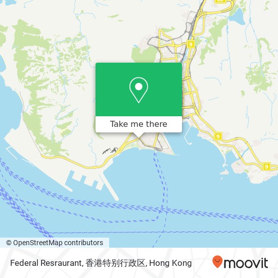 Federal Resraurant, 香港特别行政区 map