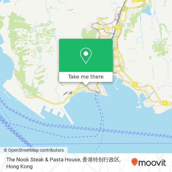 The Nook Steak & Pasta House, 香港特别行政区 map