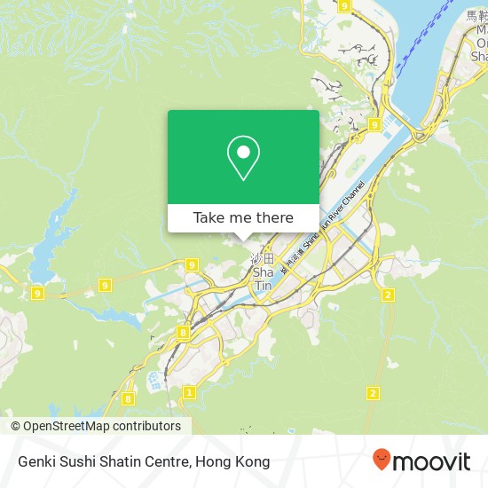 Genki Sushi Shatin Centre, Wang Pok St 2 map