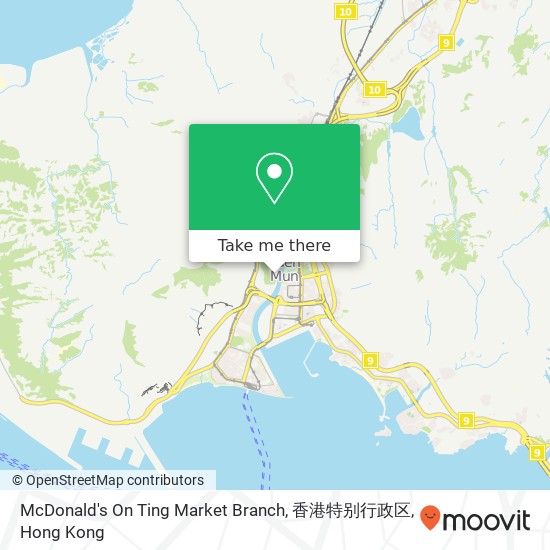 McDonald's On Ting Market Branch, 香港特别行政区 map