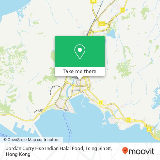 Jordan Curry Hse Indian Halal Food, Tsing Sin St map