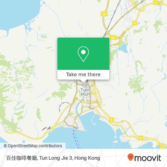 百佳咖啡餐廳, Tun Long Jie 3 map