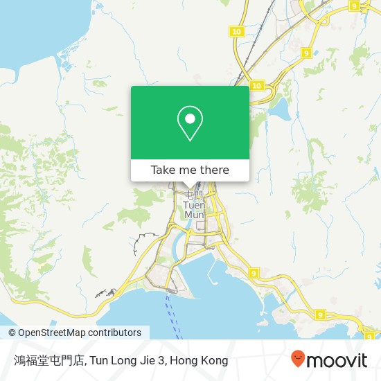 鴻福堂屯門店, Tun Long Jie 3 map
