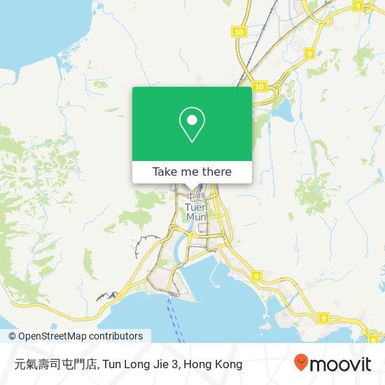 元氣壽司屯門店, Tun Long Jie 3 map