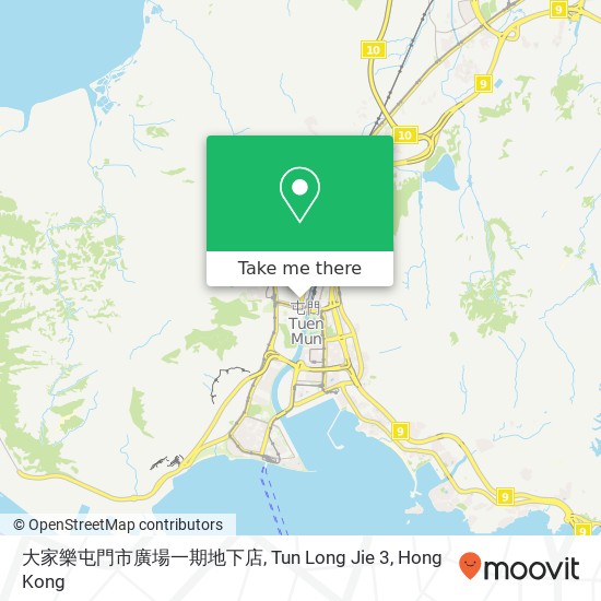 大家樂屯門市廣場一期地下店, Tun Long Jie 3 map