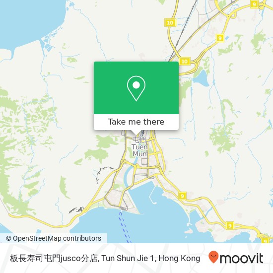 板長寿司屯門jusco分店, Tun Shun Jie 1地圖