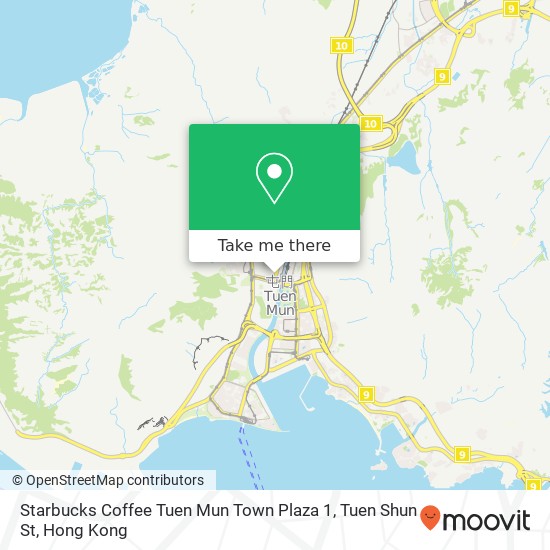 Starbucks Coffee Tuen Mun Town Plaza 1, Tuen Shun St map