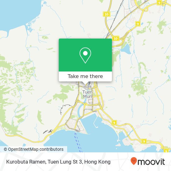 Kurobuta Ramen, Tuen Lung St 3 map
