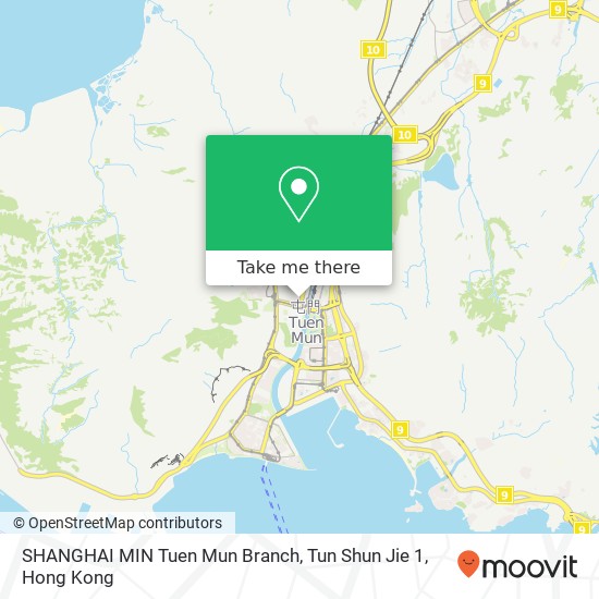 SHANGHAI MIN Tuen Mun Branch, Tun Shun Jie 1 map