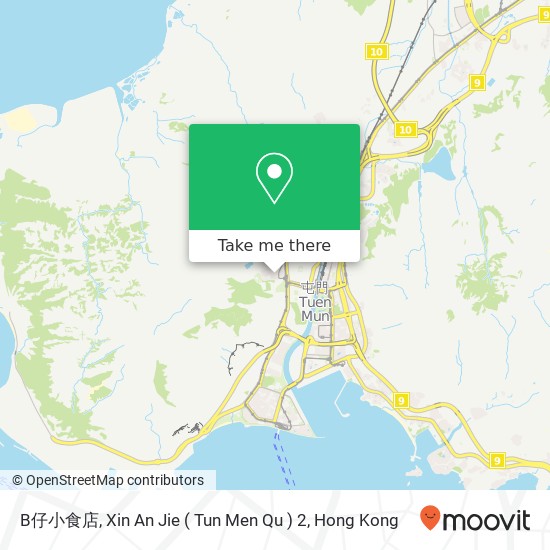 B仔小食店, Xin An Jie ( Tun Men Qu ) 2 map
