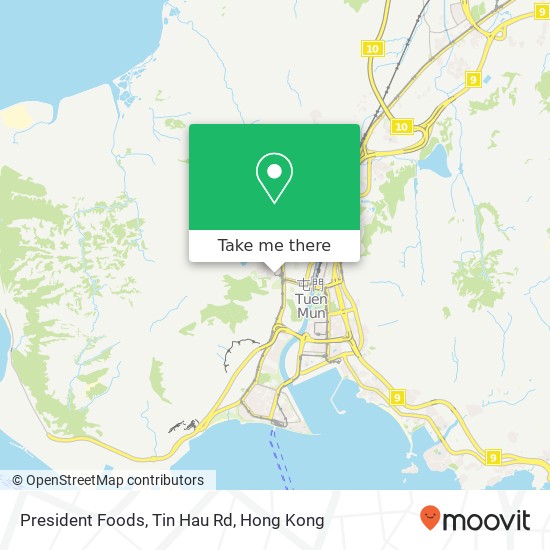President Foods, Tin Hau Rd map