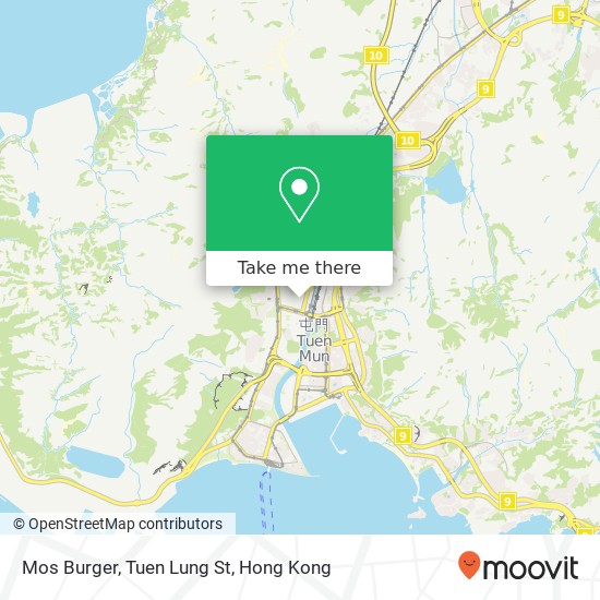 Mos Burger, Tuen Lung St map