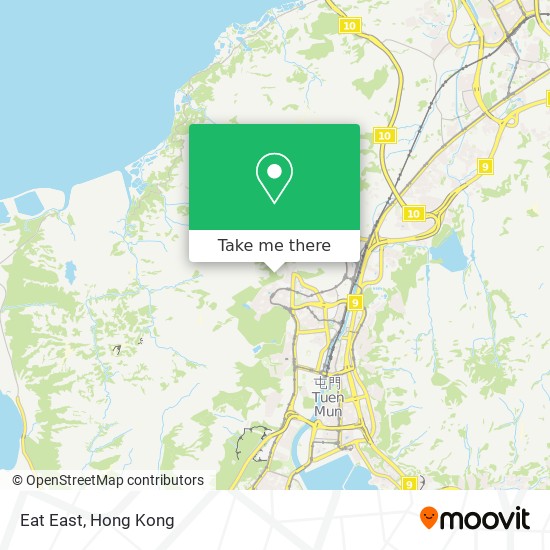 Eat East map