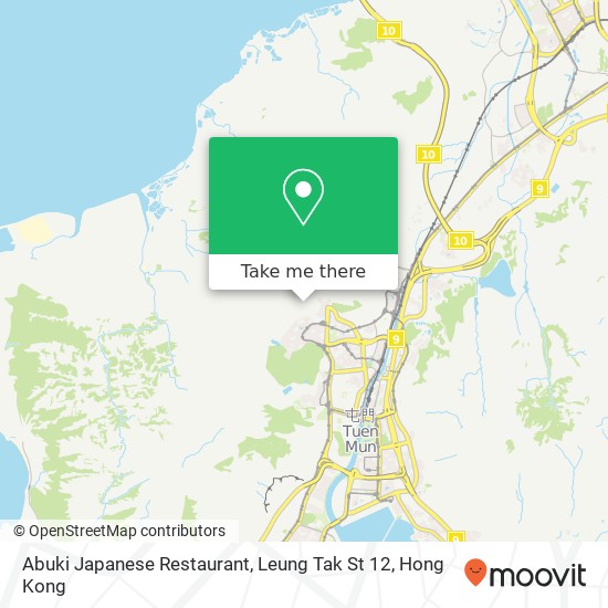 Abuki Japanese Restaurant, Leung Tak St 12 map