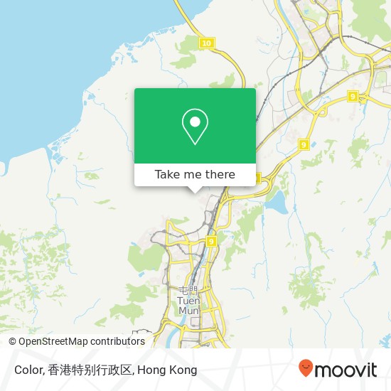Color, 香港特别行政区 map