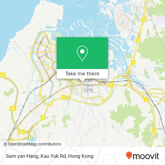 Sam yan Hang, Kau Yuk Rd map