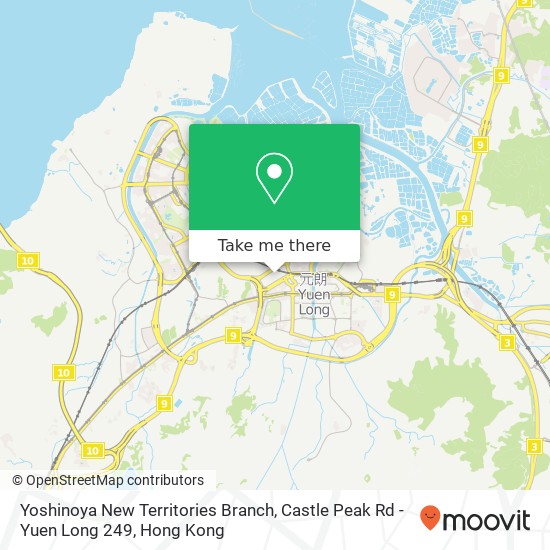 Yoshinoya New Territories Branch, Castle Peak Rd - Yuen Long 249 map