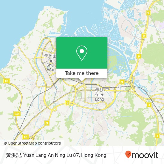 黃洪記, Yuan Lang An Ning Lu 87 map
