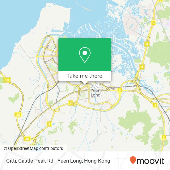 Gitti, Castle Peak Rd - Yuen Long map