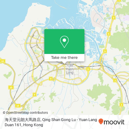 海天堂元朗大馬路店, Qing Shan Gong Lu - Yuan Lang Duan 161 map