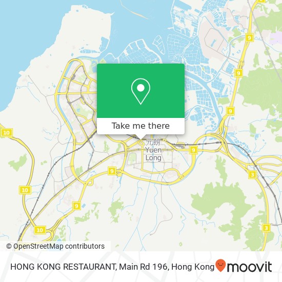 HONG KONG RESTAURANT, Main Rd 196 map