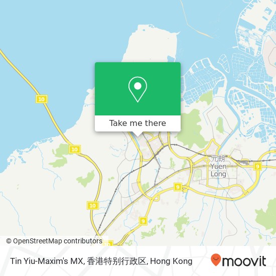 Tin Yiu-Maxim's MX, 香港特别行政区 map