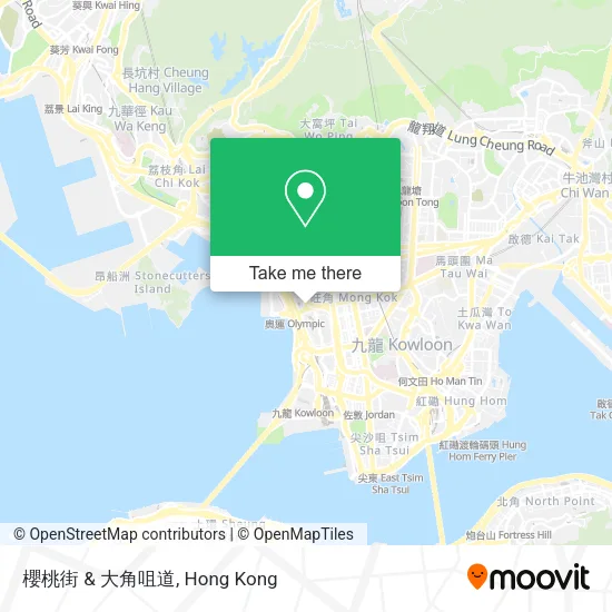 櫻桃街 & 大角咀道地圖