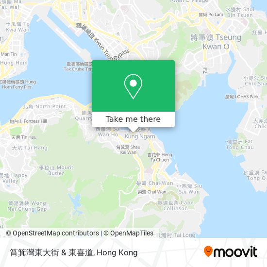 筲箕灣東大街 & 東喜道 map