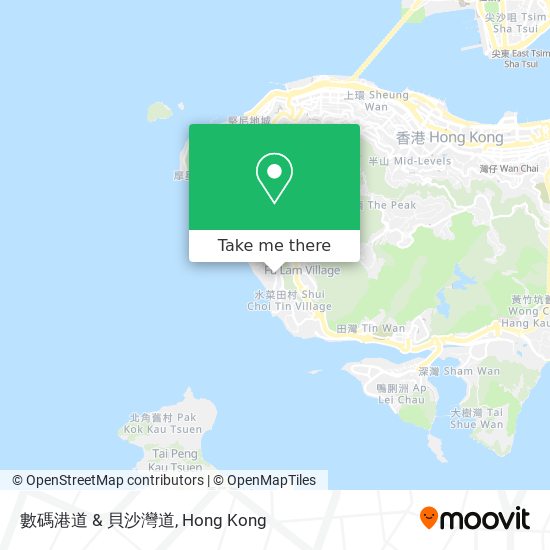 數碼港道 & 貝沙灣道地圖