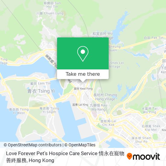 Love Forever Pet's Hospice Care Service 情永在寵物善終服務地圖