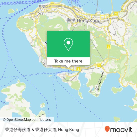 香港仔海傍道 & 香港仔大道 map