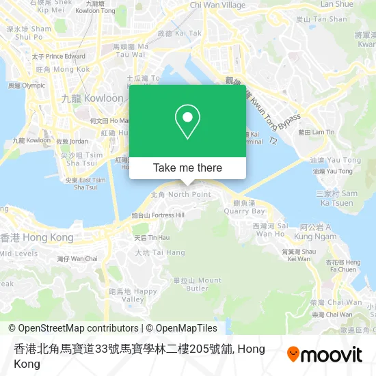 香港北角馬寶道33號馬寶學林二樓205號舖地圖