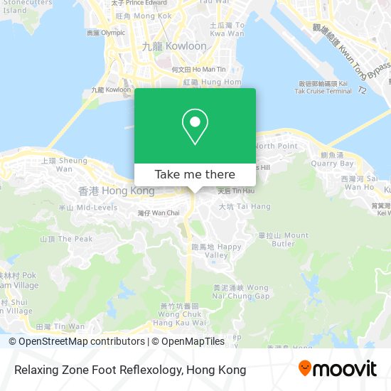 Relaxing Zone Foot Reflexology map